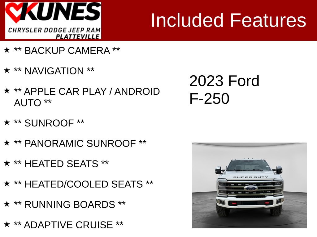 Used 2023 Ford F250 Platinum w/ Tremor Off-Road Package AWD/4WD image 2