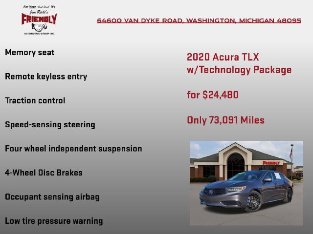 Used 2020 Acura TLX w/ Technology Package AWD/4WD image 15