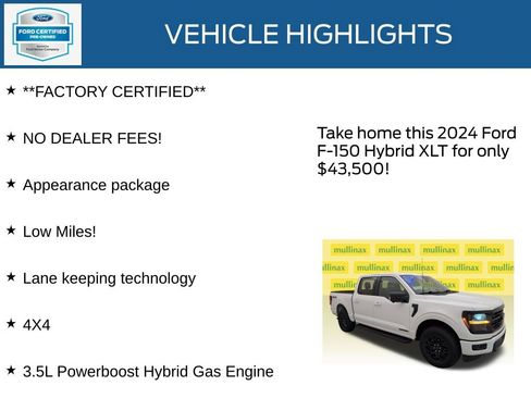 Certified 2024 Ford F150 XLT w/ Equipment Group 302A MID AWD/4WD image 12