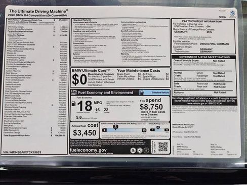 New 2026 BMW M4 xDrive Competition w/ Executive Package image 17