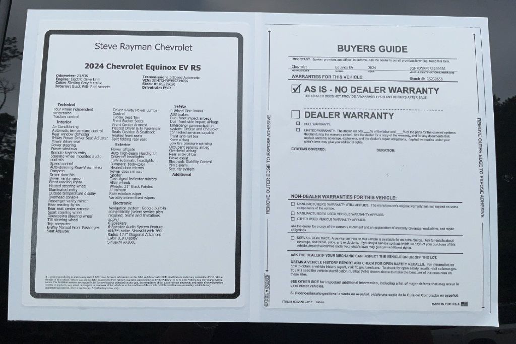 Used 2024 Chevrolet Equinox EV RS FWD image 23
