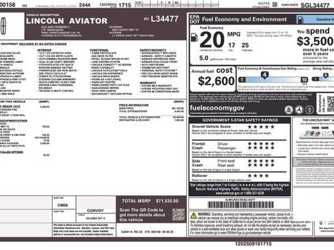 New 2025 Lincoln Aviator AWD w/ Jet Appearance Package image 4