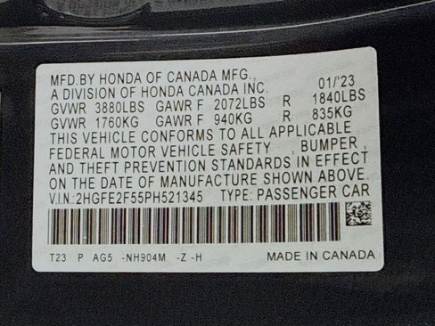 Certified 2023 Honda Civic Sport image 42