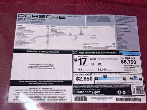 Certified 2021 Porsche 911 Turbo S AWD/4WD image 43