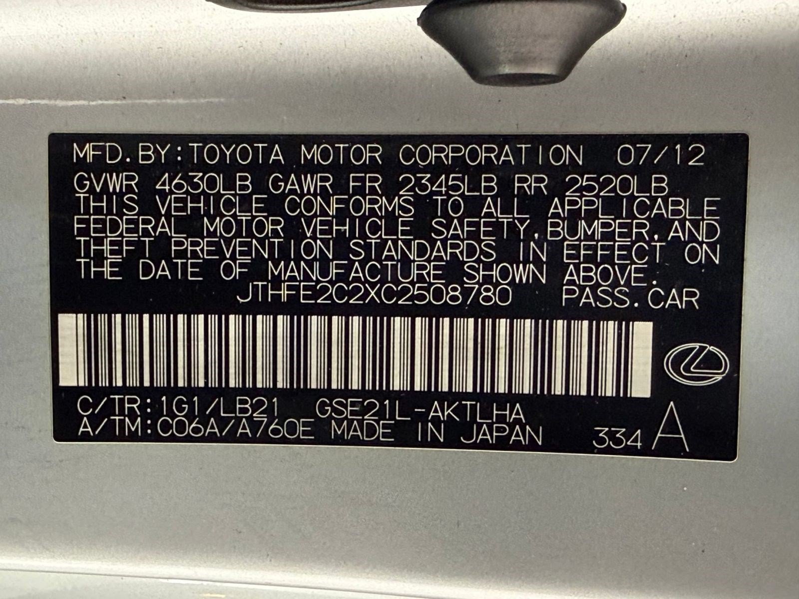 Used 2012 Lexus IS 350C RWD image 23