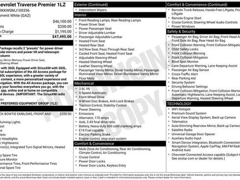 Used 2021 Chevrolet Traverse Premier FWD image 5