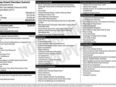 New 2025 Jeep Grand Cherokee Summit w/ Obsidian Package AWD/4WD image 39