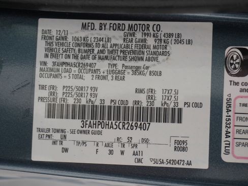 Used 2012 Ford Fusion SE FWD image 26