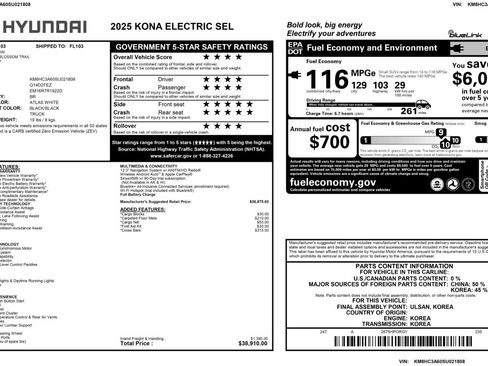 Used 2025 Hyundai Kona SEL image 54