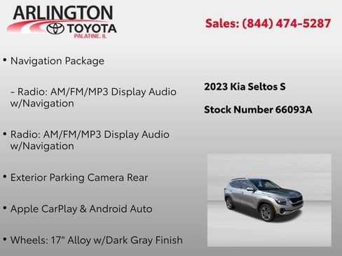 Used 2023 Kia Seltos S w/ Navigation Package AWD/4WD image 2