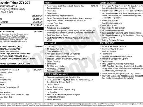 Used 2024 Chevrolet Tahoe Z71 w/ Luxury Package AWD/4WD image 12