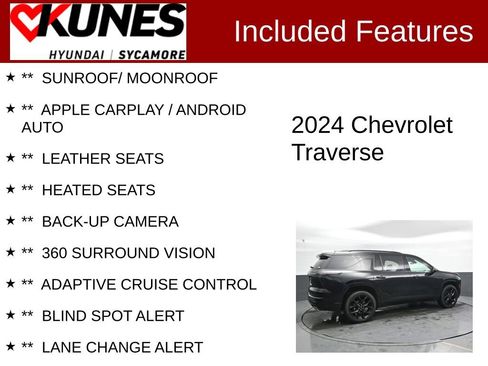 Used 2024 Chevrolet Traverse RS w/ LPO, Floor Liner Package image 2