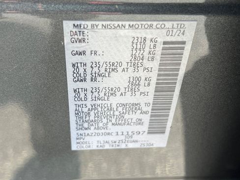 Used 2024 Nissan Murano Platinum w/ Cargo Package FWD image 34