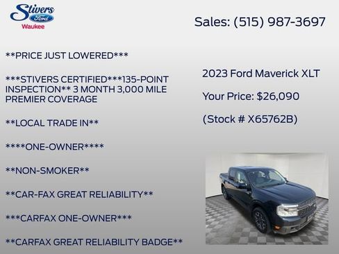 Used 2023 Ford Maverick XLT w/ Equipment Group 300A Standard AWD/4WD image 22