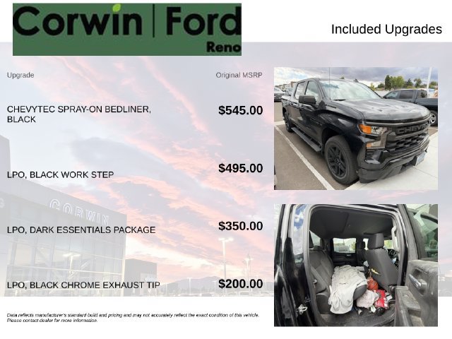 Used 2023 Chevrolet Silverado 1500 Custom w/ LPO, Dark Essentials Package AWD/4WD image 3
