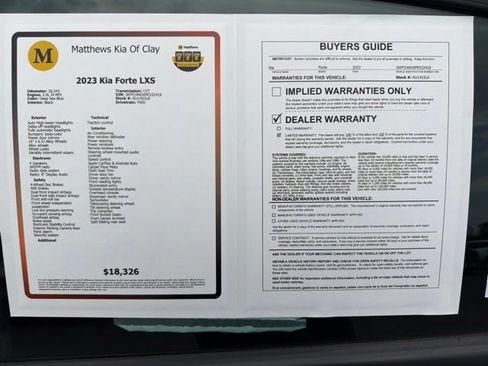 Certified 2023 Kia Forte LXS FWD image 15