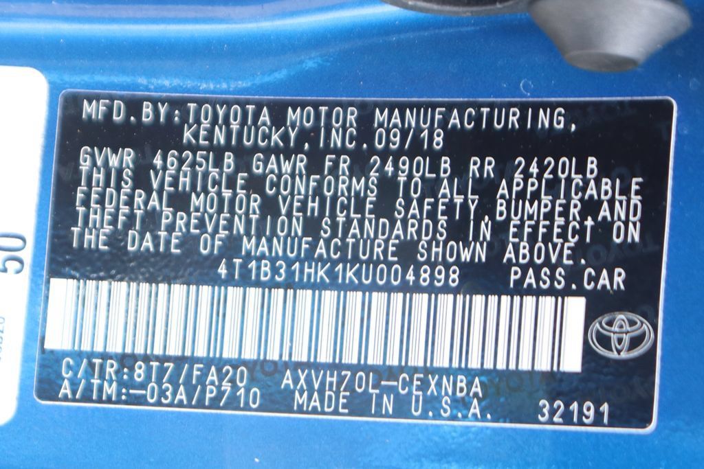 Used 2019 Toyota Camry LE FWD image 43