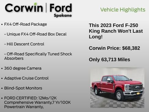 Certified 2023 Ford F250 King Ranch w/ Chrome Package image 7