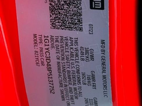 Used 2023 Chevrolet Corvette Stingray Premium Conv w/ Z51 Performance Package RWD image 28