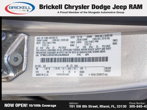Used 2019 Ford Escape SEL FWD image 37