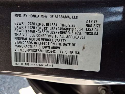 Used 2017 Honda Ridgeline RTL-T image 26