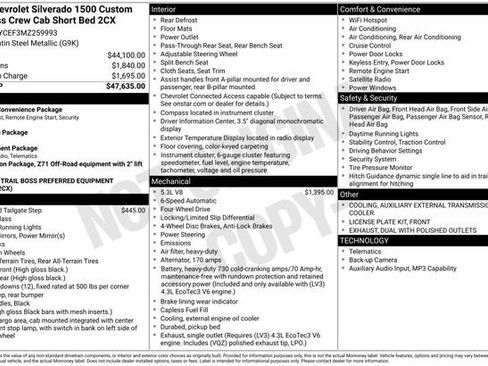 Used 2021 Chevrolet Silverado 1500 Custom Trail Boss AWD/4WD image 33
