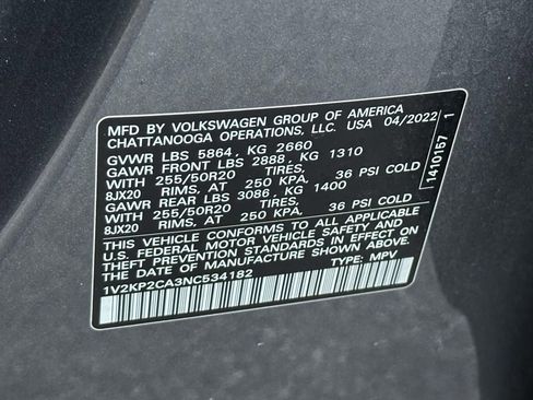 Used 2022 Volkswagen Atlas SE w/ Panoramic Sunroof Package image 10