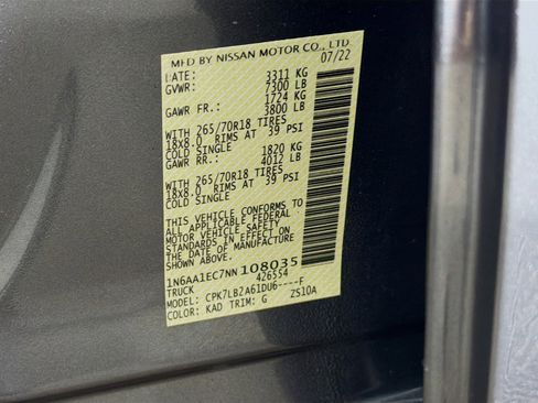 Used 2022 Nissan Titan SV w/ Accessory Utility Package image 29