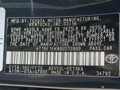 Used 2016 Toyota Camry SE FWD image 36