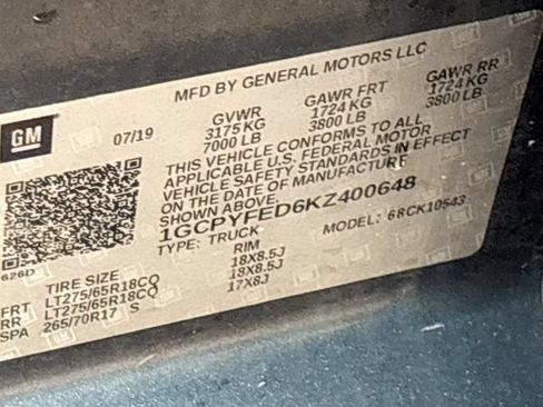 Used 2019 Chevrolet Silverado 1500 LT Trail Boss AWD/4WD image 24