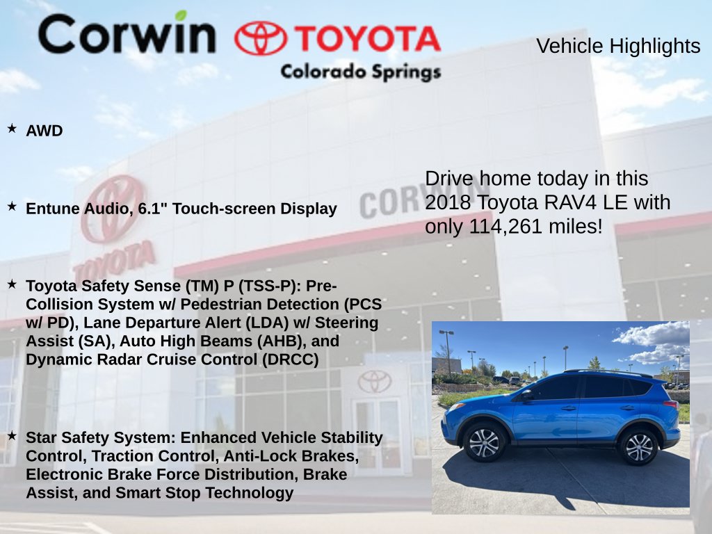 Used 2018 Toyota RAV4 LE w/ All Weather Liner Package AWD/4WD image 6