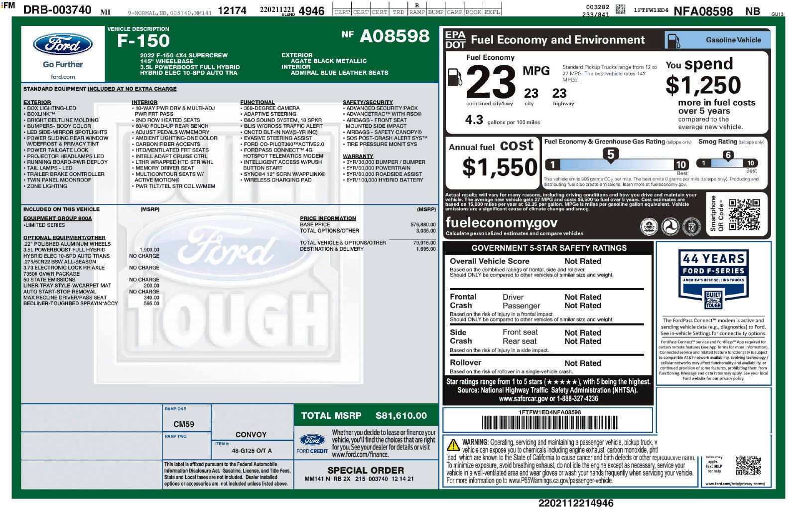 Used 2022 Ford F150 Limited AWD/4WD image 3