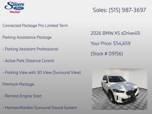 Used 2026 BMW X5 xDrive40i AWD/4WD image 8