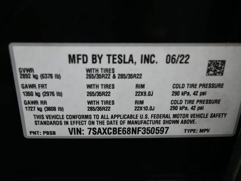 Used 2022 Tesla Model X Plaid AWD/4WD image 11