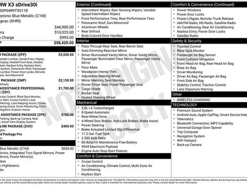 Certified 2024 BMW X3 sDrive30i w/ Premium Package RWD image 7