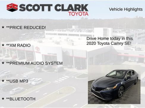 Used 2020 Toyota Camry SE w/ Convenience Package FWD image 8