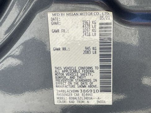 Used 2021 Nissan Altima 2.5 SR FWD image 31