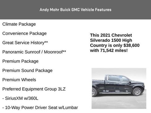 Used 2021 Chevrolet Silverado 1500 High Country AWD/4WD image 8