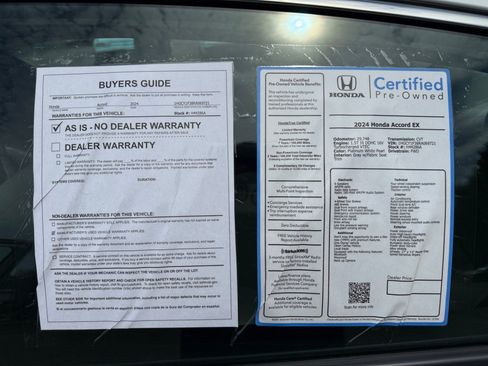 Certified 2024 Honda Accord EX image 37
