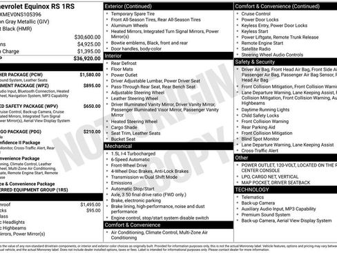 Used 2022 Chevrolet Equinox RS w/ RS Leather Package image 5