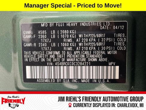 Used 2012 Subaru Outback 2.5i Limited w/ Moonroof Pkg AWD/4WD image 26