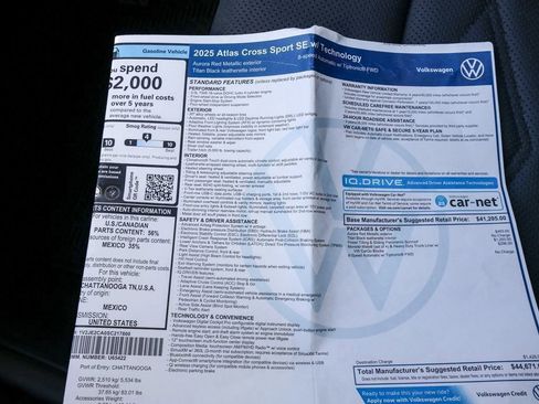 Certified 2025 Volkswagen Atlas Cross Sport SE w/ Panoramic Sunroof Package image 28