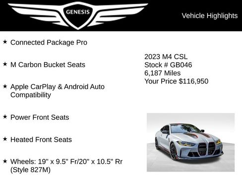 Used 2023 BMW M4 CSL RWD image 5