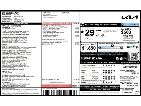 Certified 2024 Kia Seltos EX AWD/4WD image 8