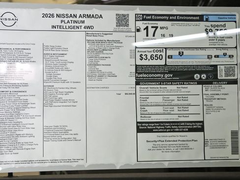 New 2026 Nissan Armada Platinum w/ Convenience Package image 20