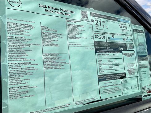 New 2026 Nissan Pathfinder Rock Creek AWD/4WD image 15