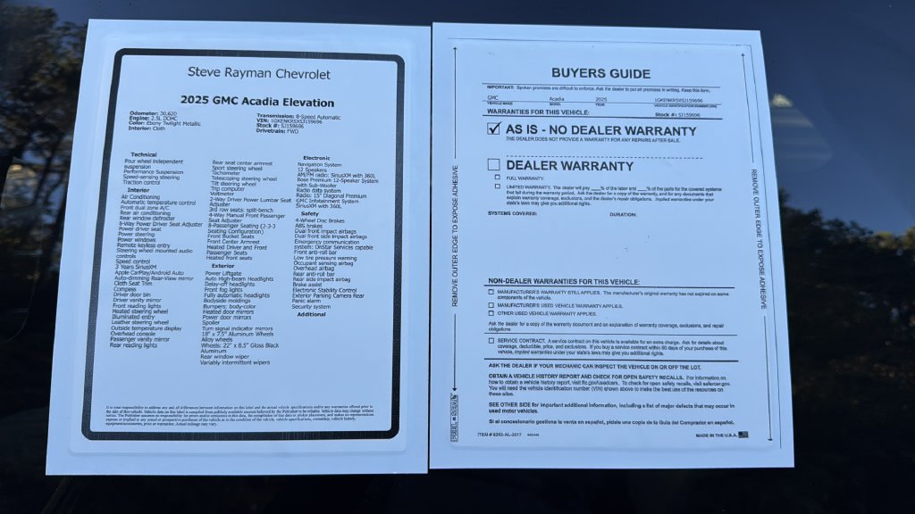 Certified 2025 GMC Acadia Elevation w/ Black Edition FWD image 24