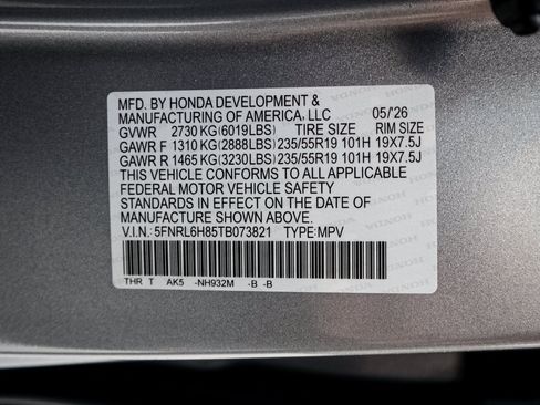 New 2026 Honda Odyssey Touring image 36