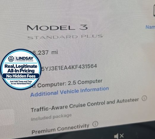 Used 2019 Tesla Model 3 Standard Range Plus RWD image 1