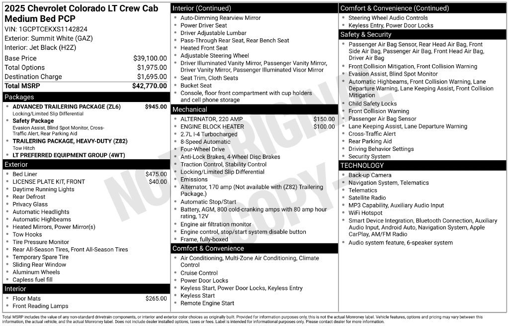 Used 2025 Chevrolet Colorado LT w/ Advanced Trailering Package AWD/4WD image 6
